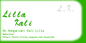 lilla kali business card